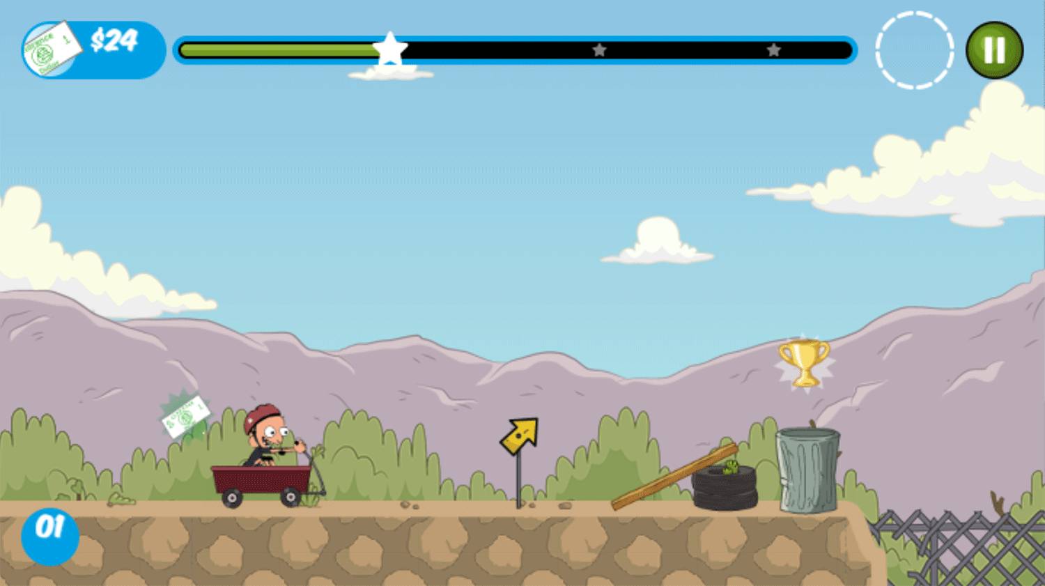 Clarence Reckless Ramps Game Screenshot.