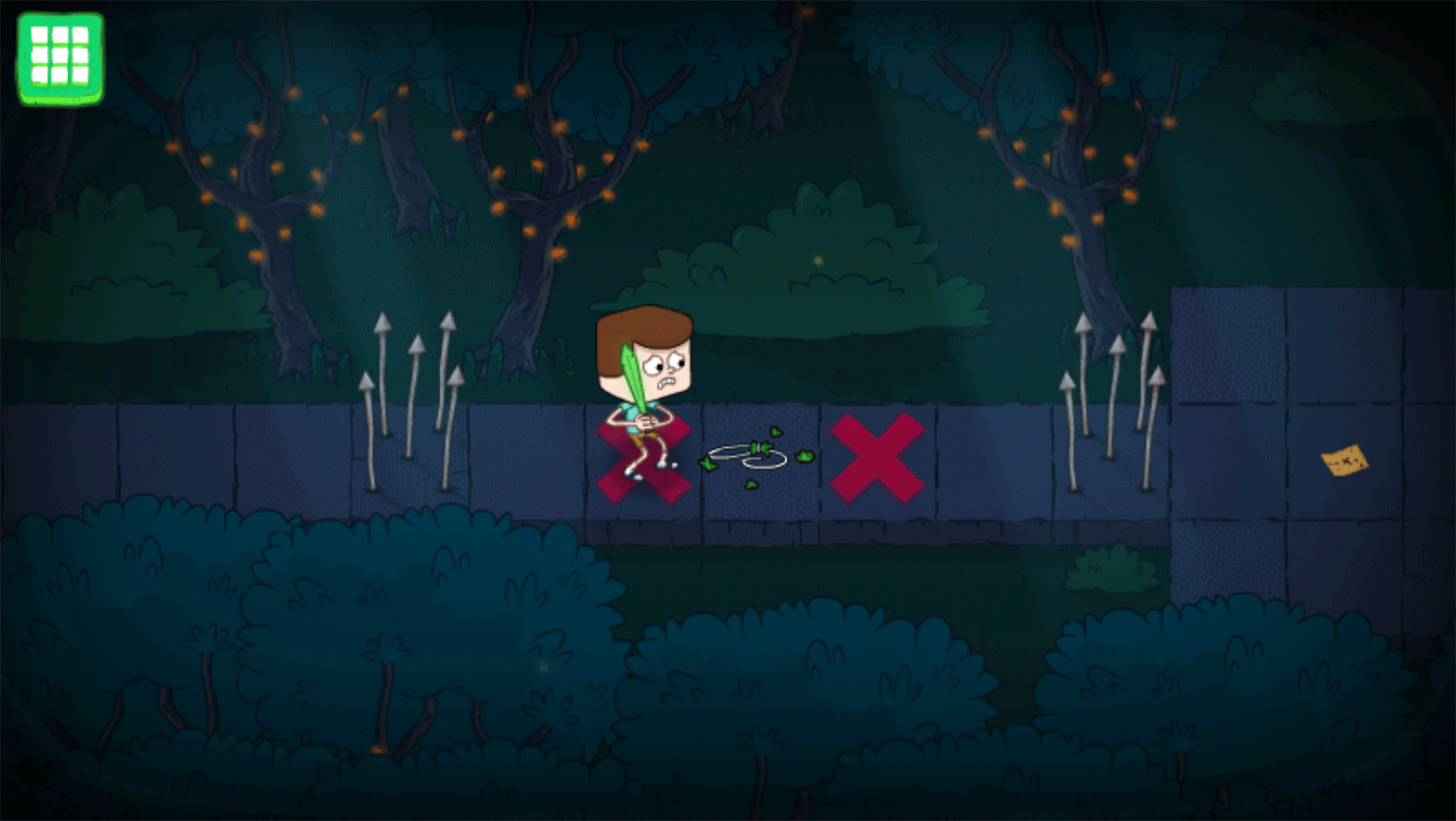 Clarence Scared Silly Game Screenshot.