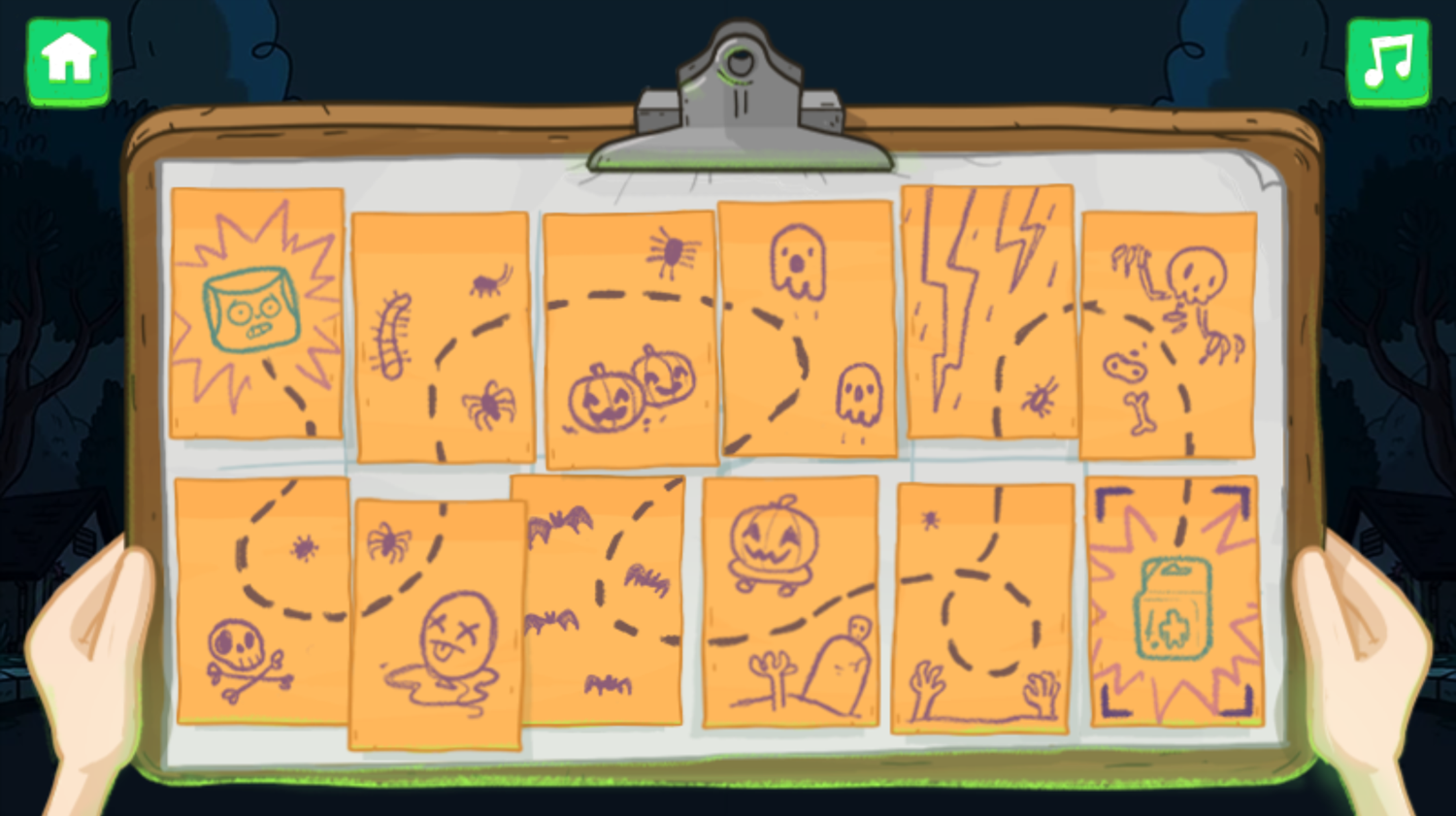 Clarence Scared Silly Game Map Complete Screenshot.