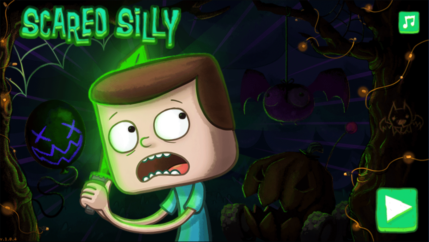 Clarence Scared Silly Game Welcome Screen Screenshot.