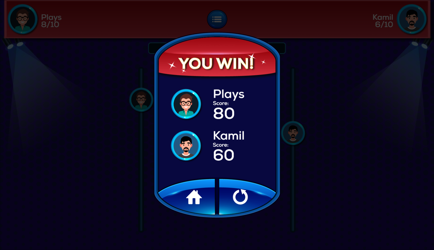 Clash of Trivia Game Won Screenshot.