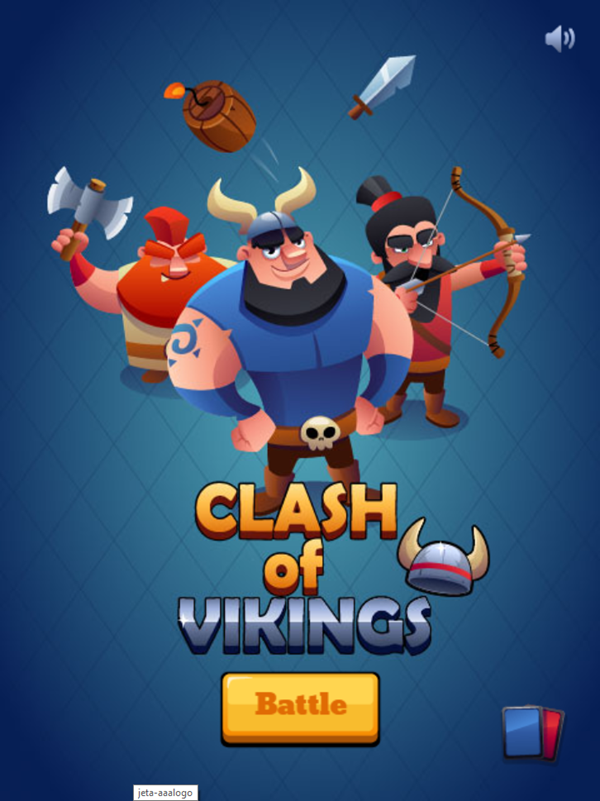 Clash of Vikings Game Welcome Screen Screenshot.
