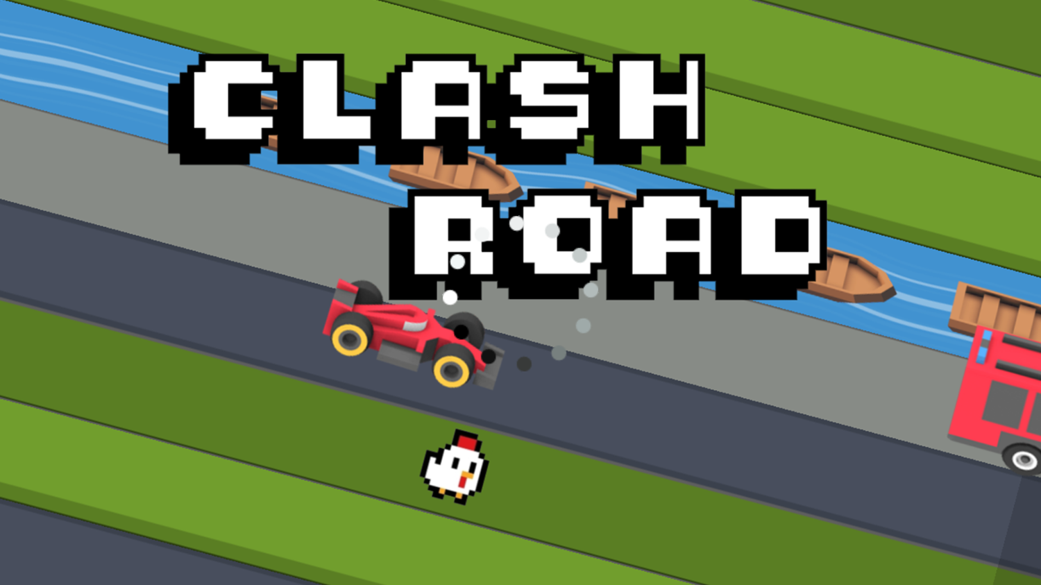 Clash Road Game Welcome Screen Screenshot.
