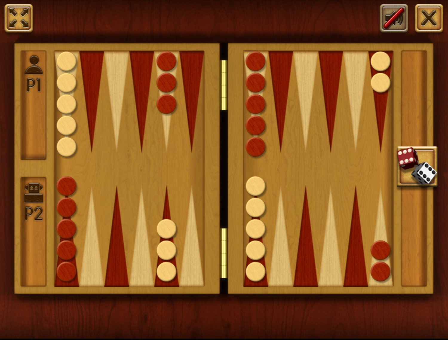 Classic Backgammon Game Start Screenshot
