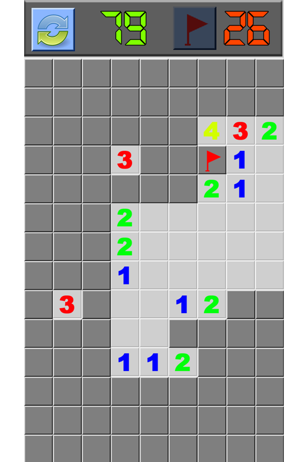Classic Minesweeper Game Screenshot.