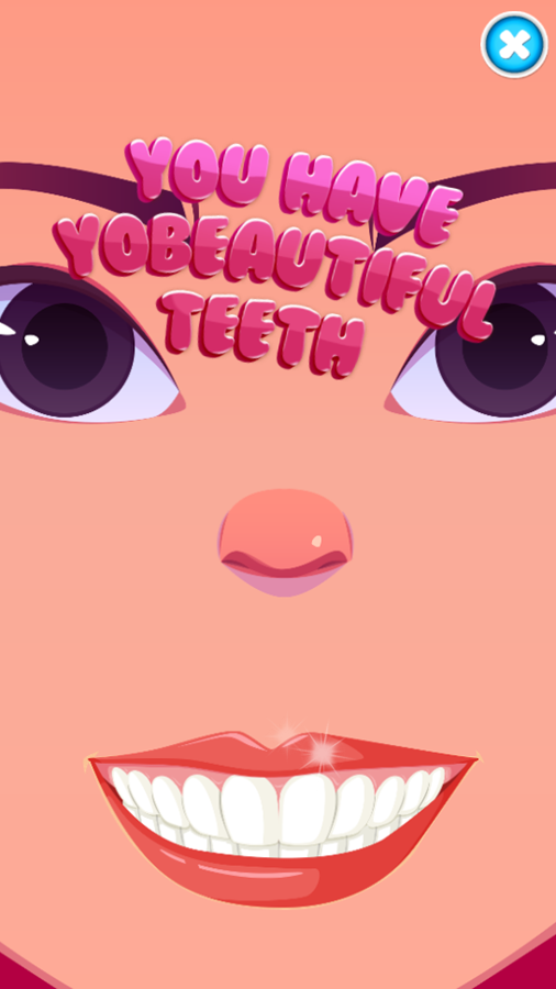 Clean Teeth Game Brush Successful Screenshot.