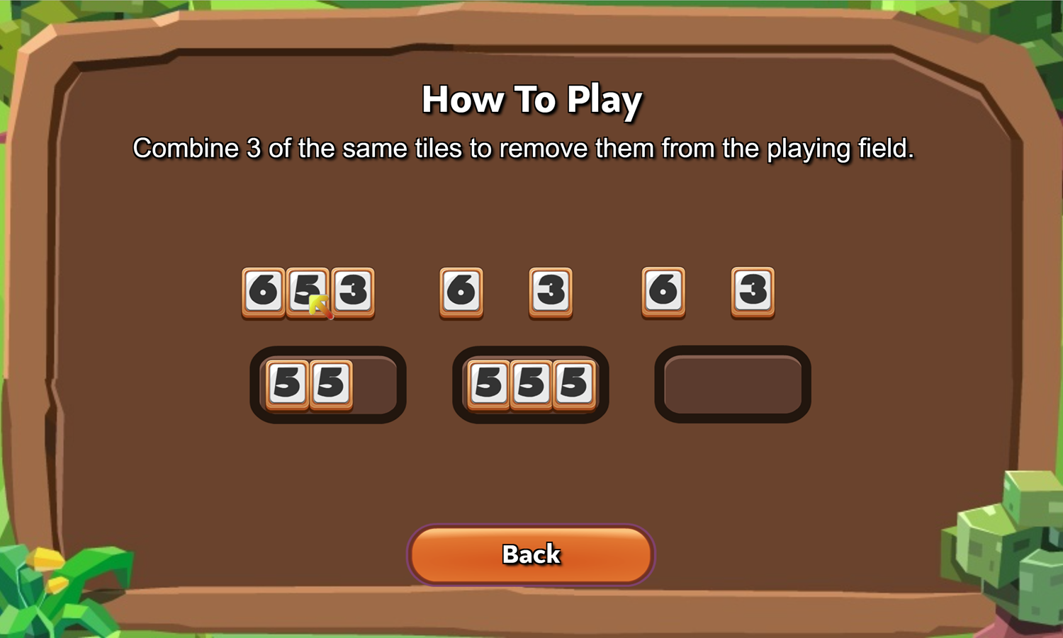 Clear The Numbers Game How to Play Screen Screenshot.