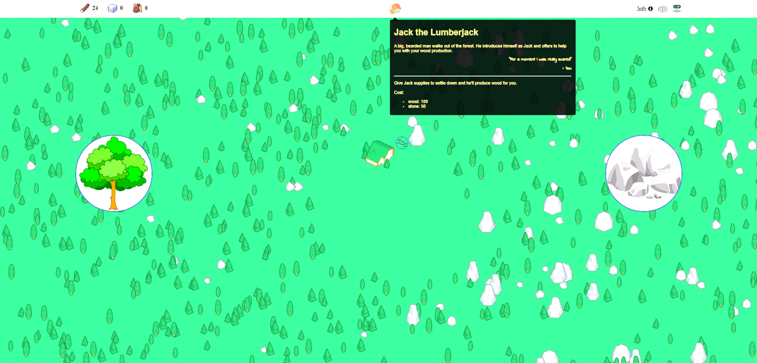 Clempire Game Jack the Lumberjack Upgrade Screenshot.