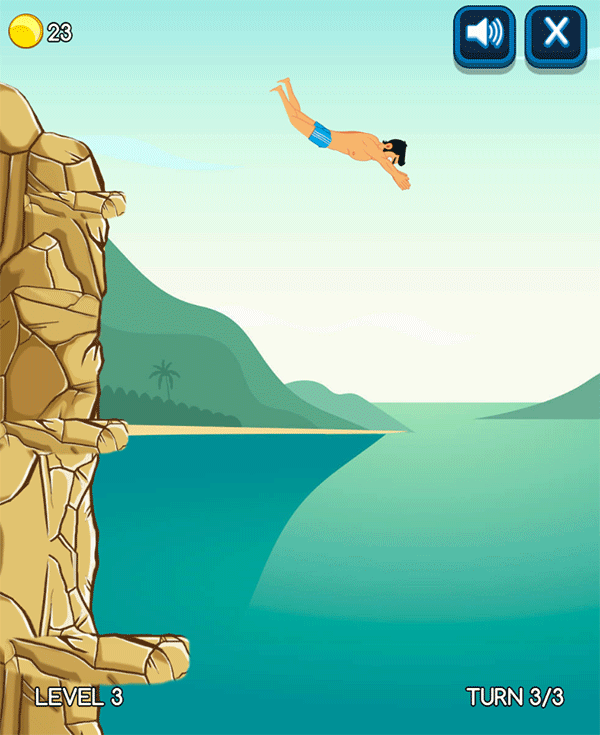 Cliff Diving Game  Screenshot.