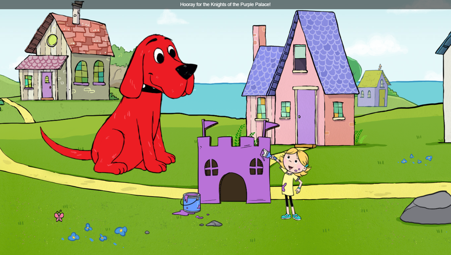 Clifford the Big Red Dog: All Around Birdwell Paint Castle Complete Screenshot.
