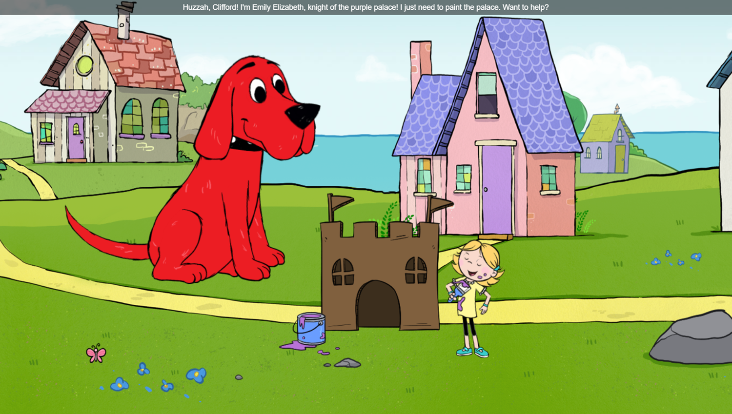 Clifford the Big Red Dog: All Around Birdwell Paint Castle Screenshot.