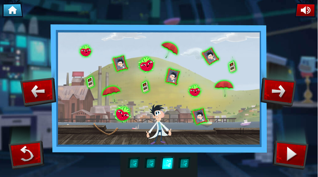Cloudy with a Chance of Meatballs Its Raining Man Game Green Catch Screenshot.