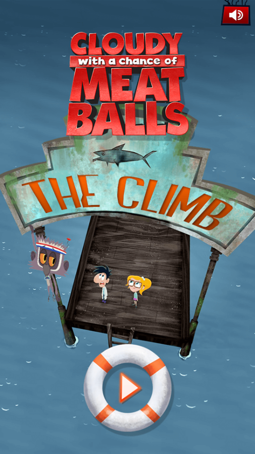 Cloudy With a Chance of Meatballs The Climb Game Welcome Screen Screenshot.