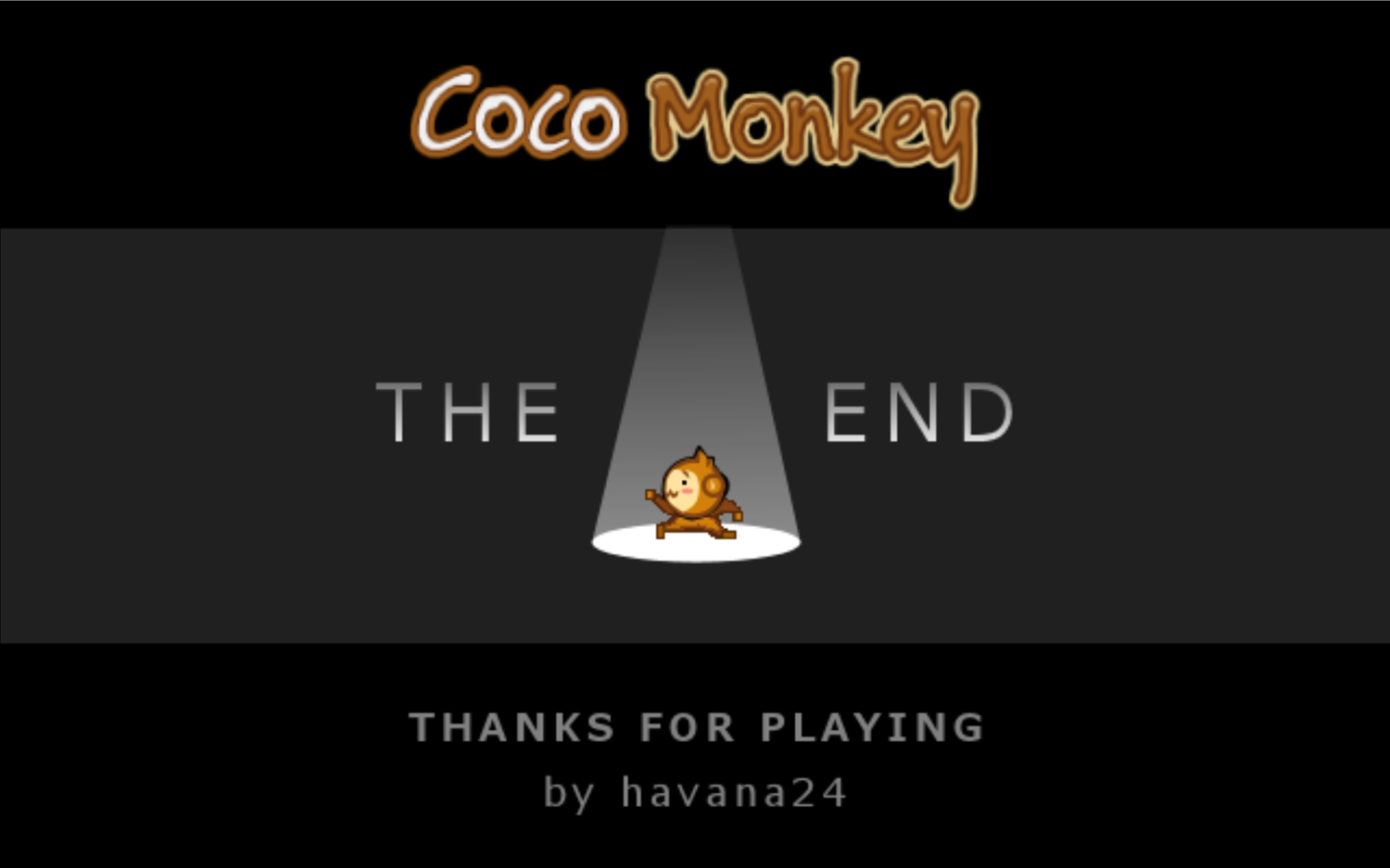 Coco Monkey Game Beat Screen Screenshot.