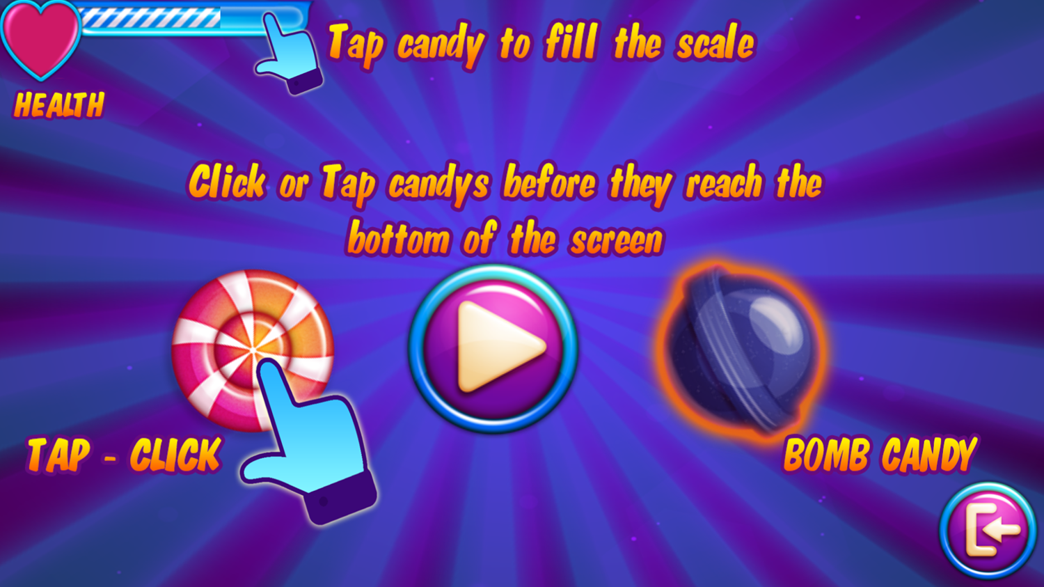 Collect More Candy Game How To Play Screenshot.