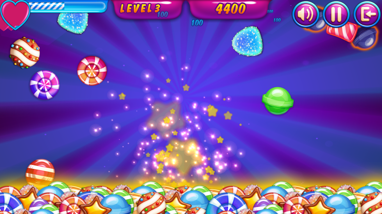 Collect More Candy Game Level Play Screenshot.