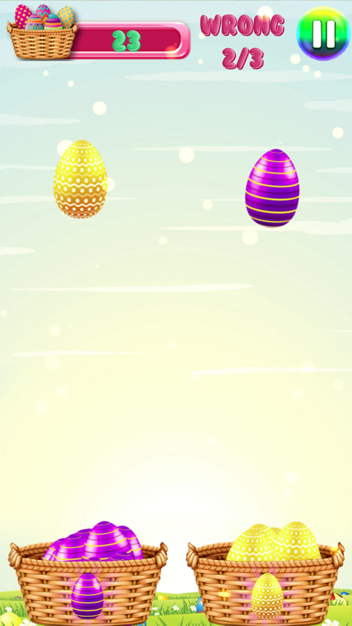 Collect the Easter Eggs Game Screenshot.