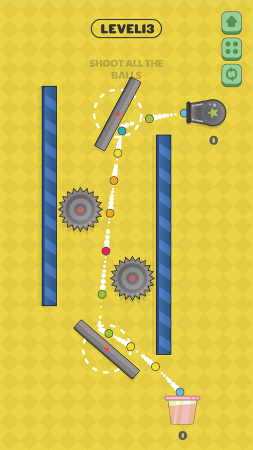 Color Cannon Game Level 13 Screenshot.