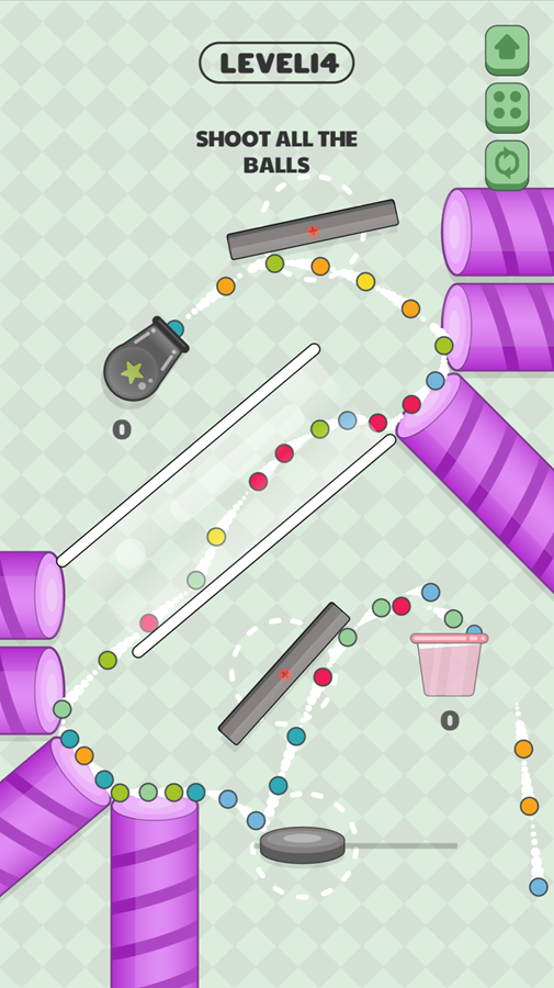 Color Cannon Game Level 14 Screenshot.