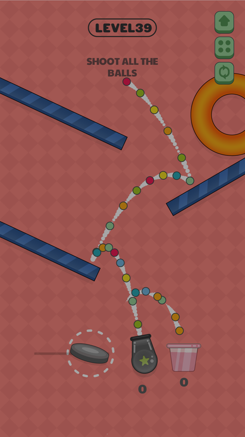 Color Cannon Game Level 39 Screenshot.
