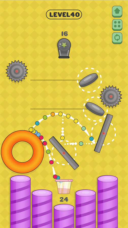 Color Cannon Game Level 40 Screenshot.