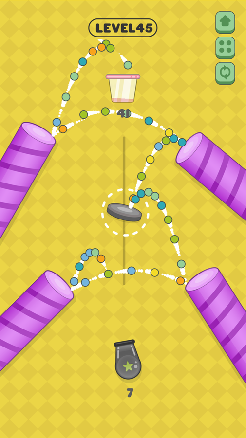 Color Cannon Game Level 45 Screenshot.