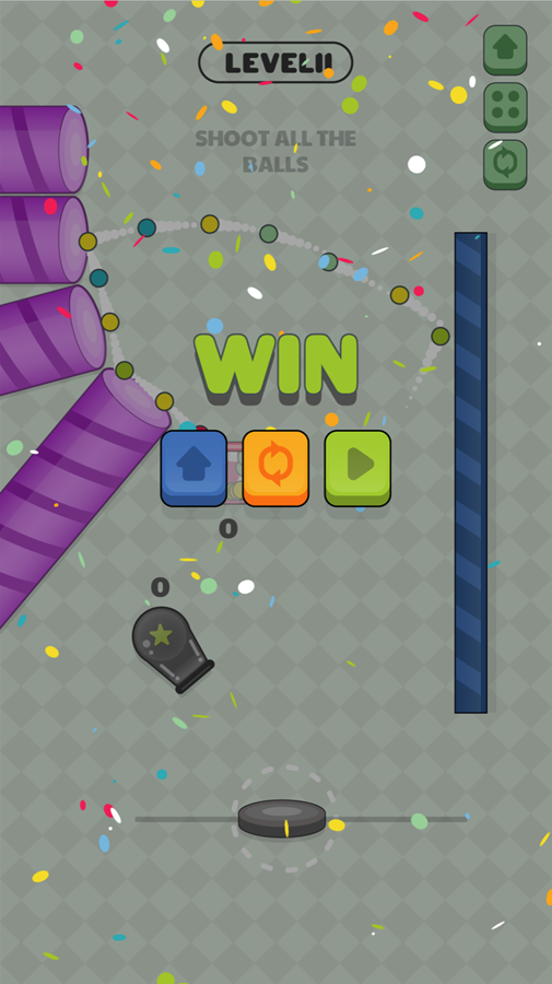 Color Cannon Game Level Beat Screenshot.
