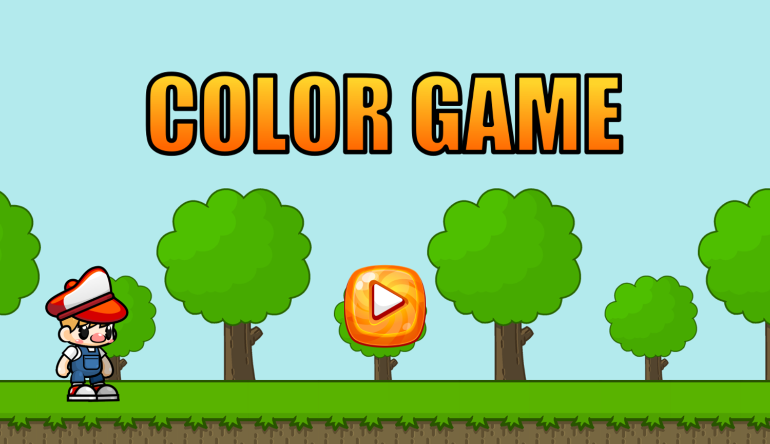 Color Game Welcome Screen Screenshot.