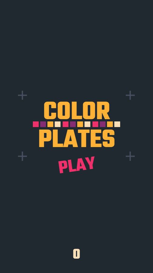 Color Plates Game Welcome Screen Screenshot.