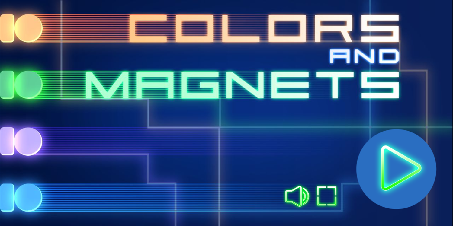 Colors and Magnets Game Welcome Screen Screenshot.