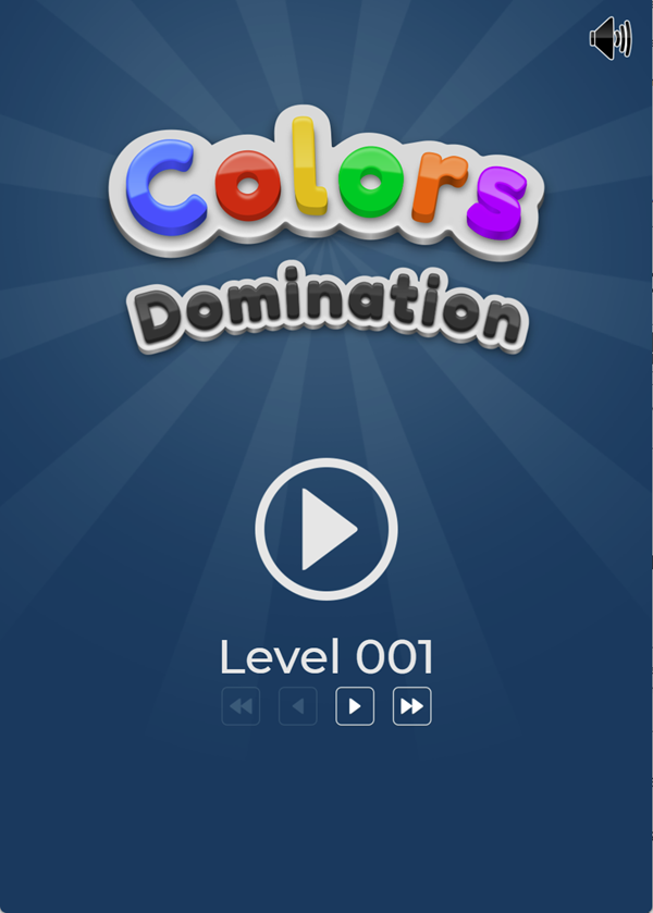 Colors Domination Game Welcome Screen Screenshot.