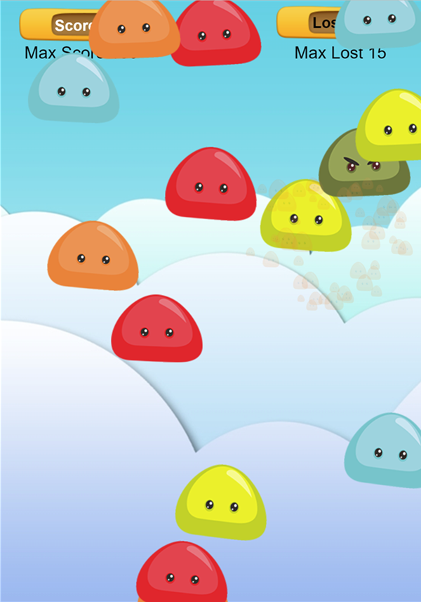 Colour Jelly Touch Game Screenshot.