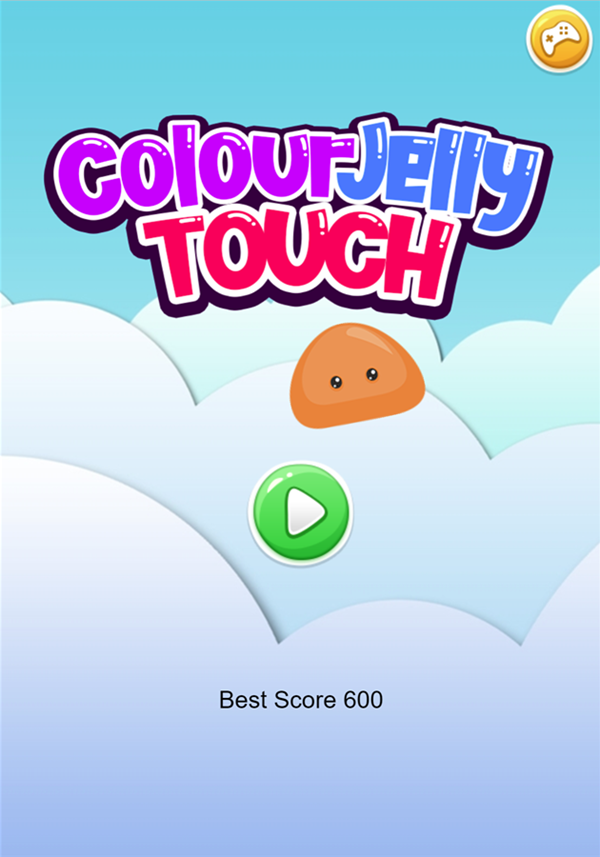 Colour Jelly Touch Game Welcome Screen Screenshot.