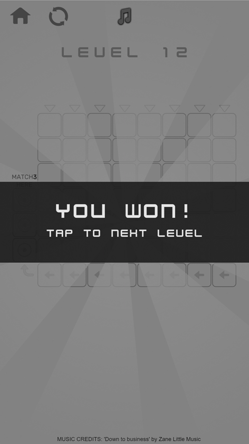 Combine Blocks Game Level Complete Screen Screenshot.