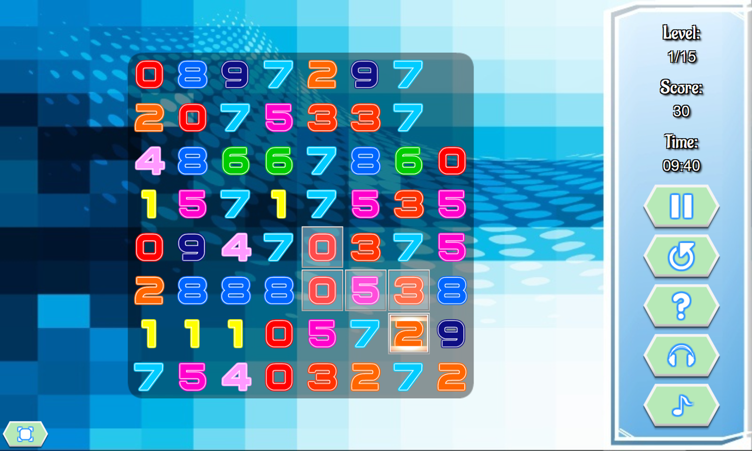 Connect 10 Game Play Screenshot.