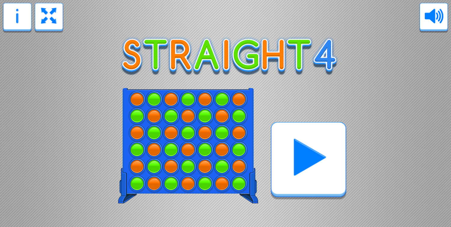 Connect 4 Welcome Screen Screenshot.