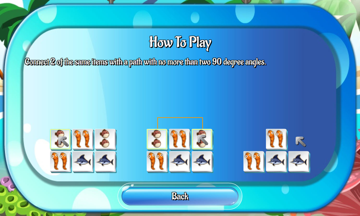 Connect Fish Game How To Play Screenshot.