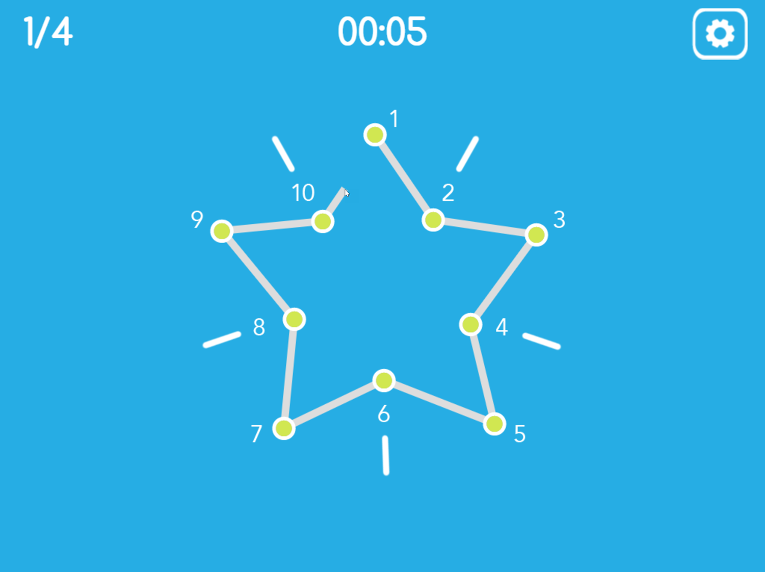 Connect the Dots Game Drawn Screenshot.