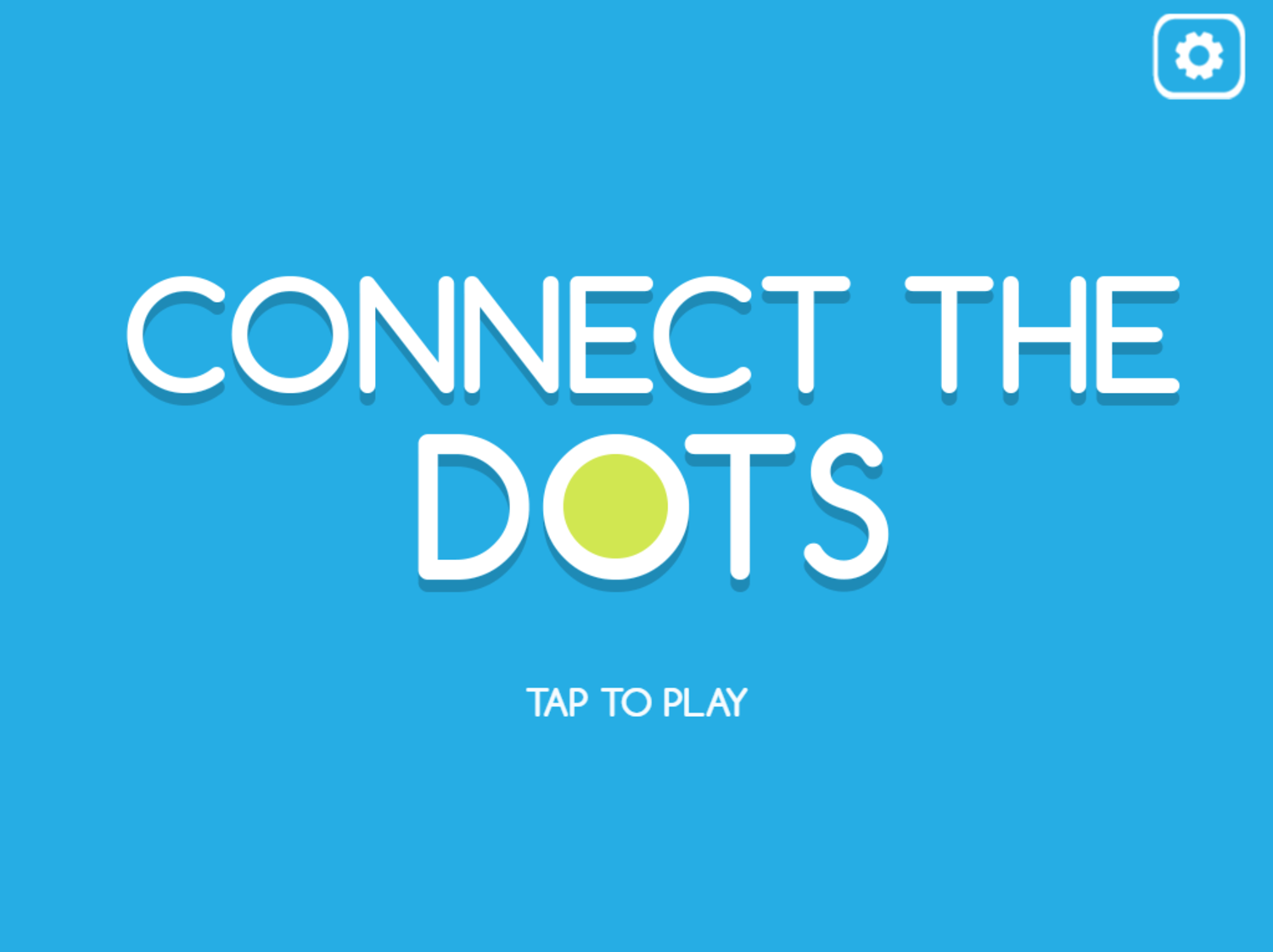 Connect the Dots Game Welcome Screen Screenshot.