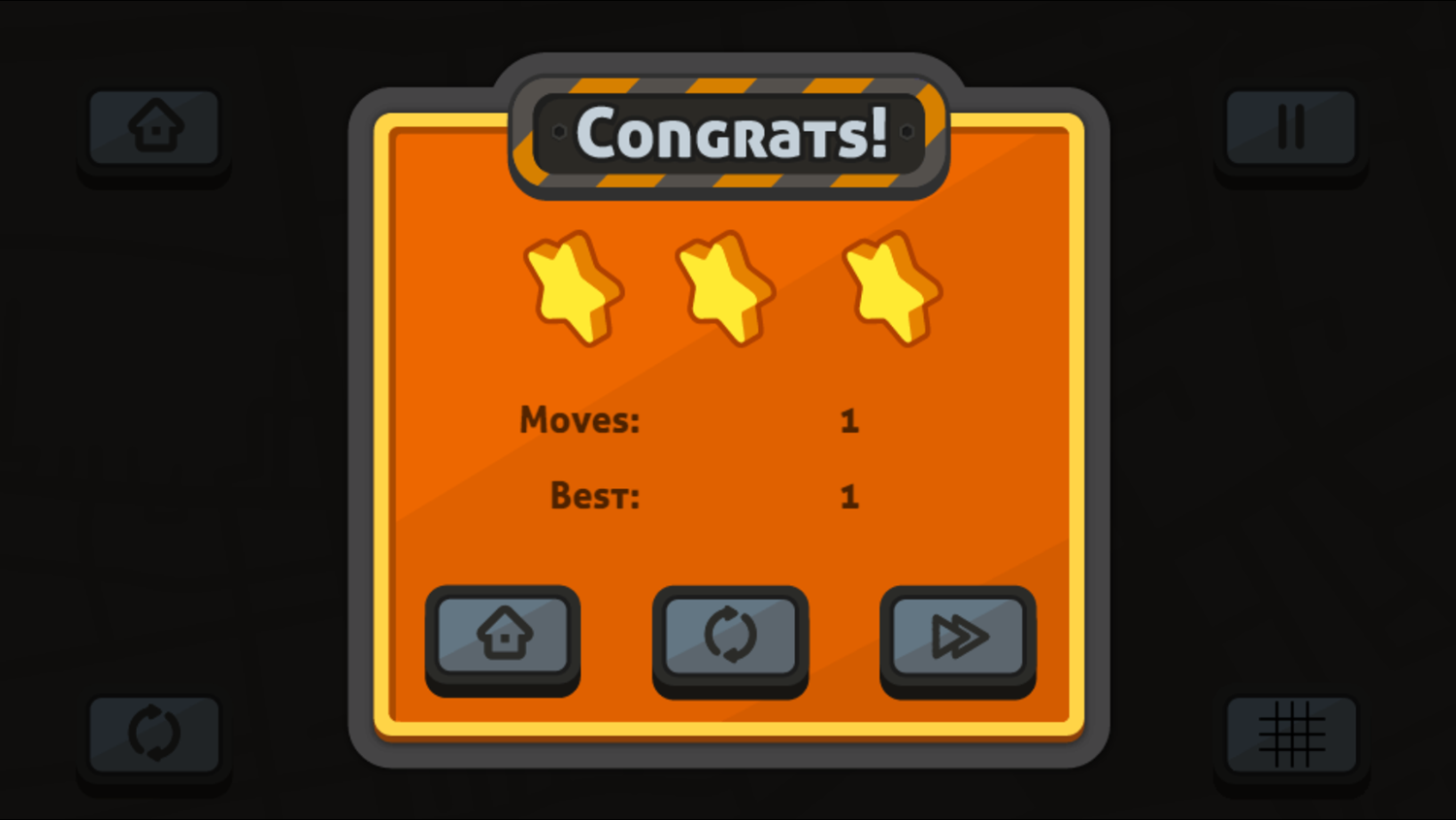 Connect The Roads Game Level Complete Screenshot.