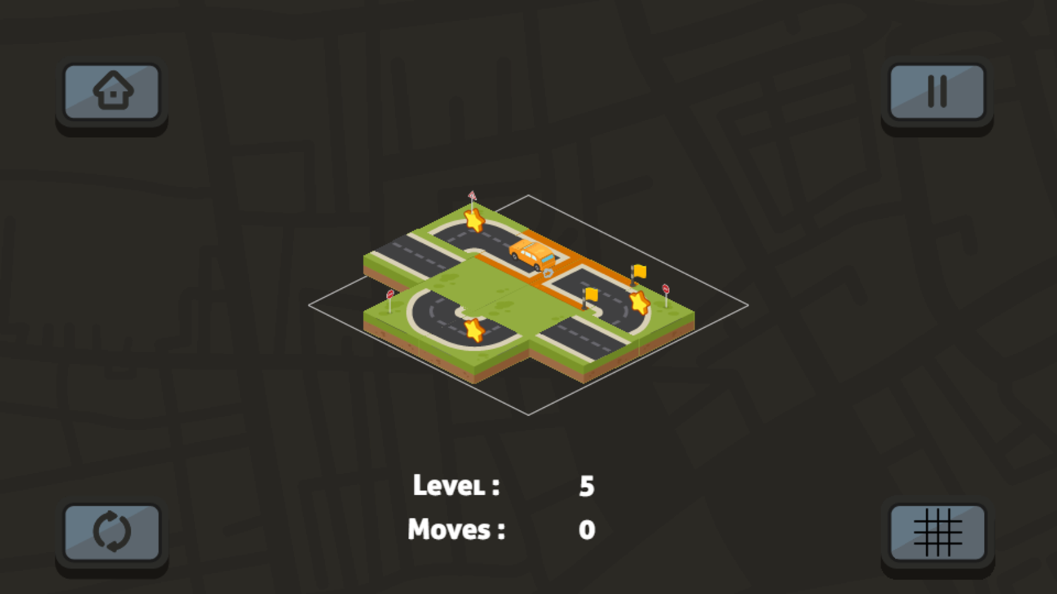 Connect The Roads Game Level Progress Screenshot.