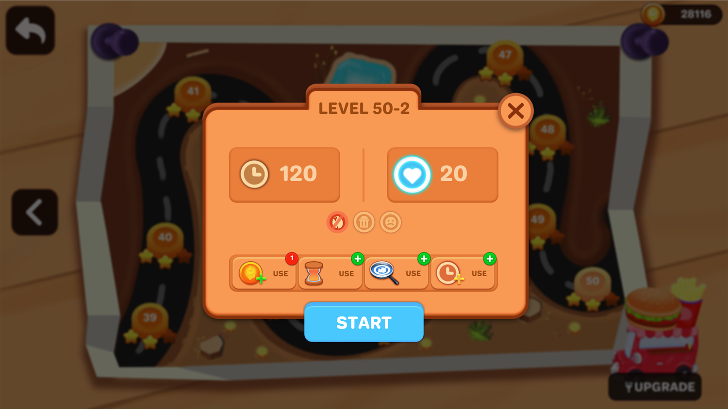 Cooking Fever Game Final Level Powerups Screenshot.