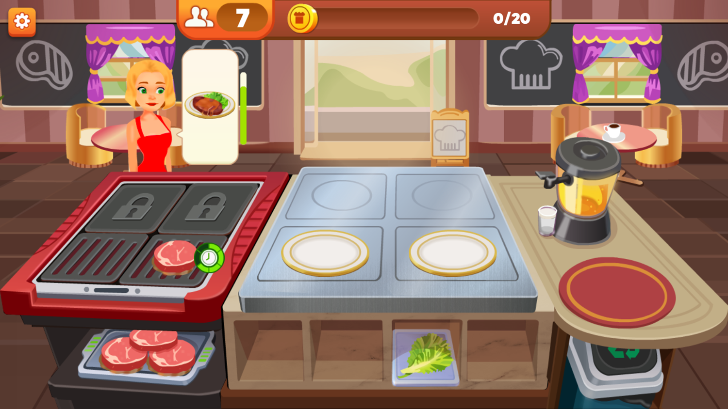 Cooking Street Game Level Play Screenshot.