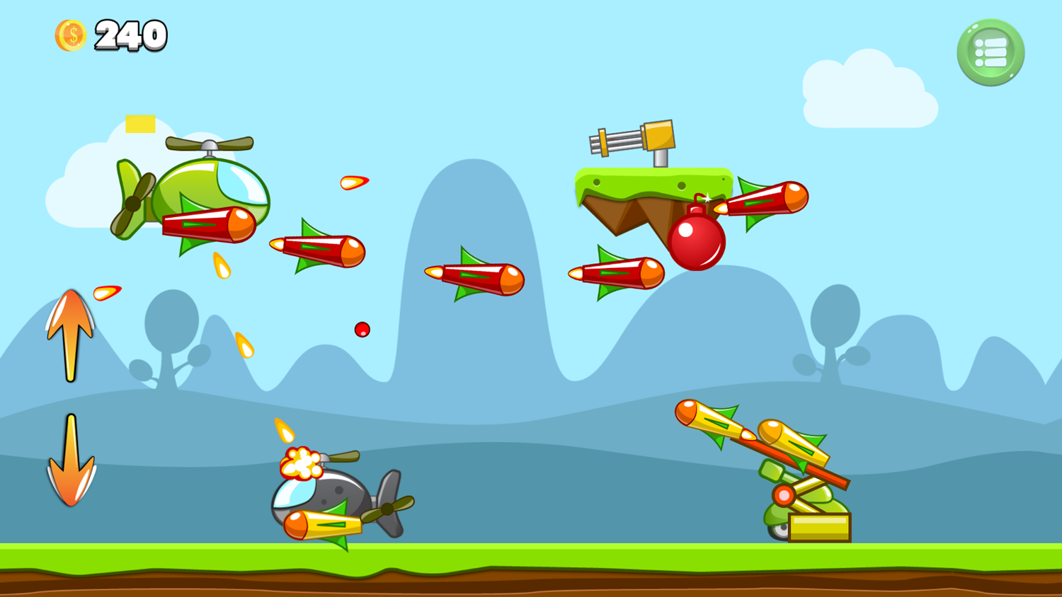 Copter Attack Game Play Screenshot.