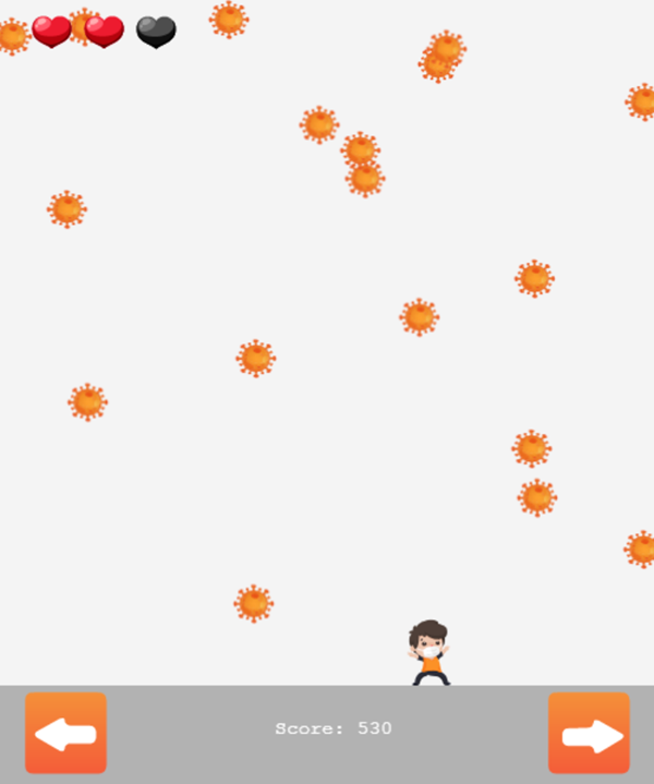 Corona Virus Game Play Screenshot.