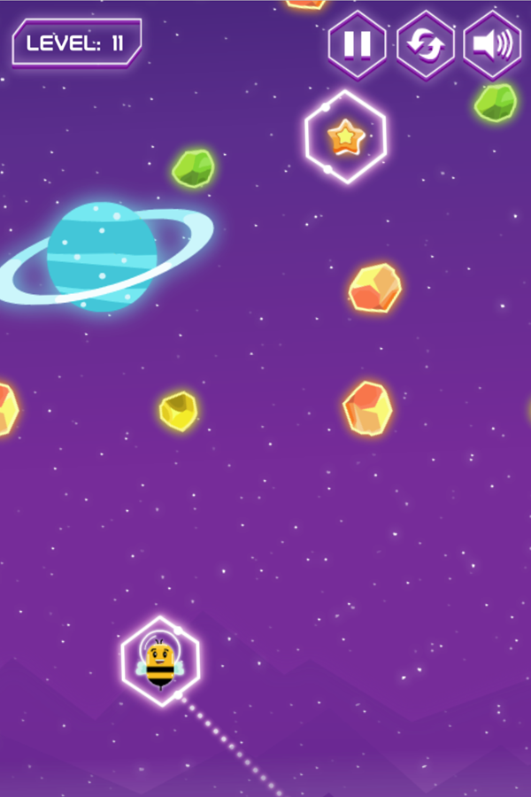 Cosmic Bee Game Screenshot.