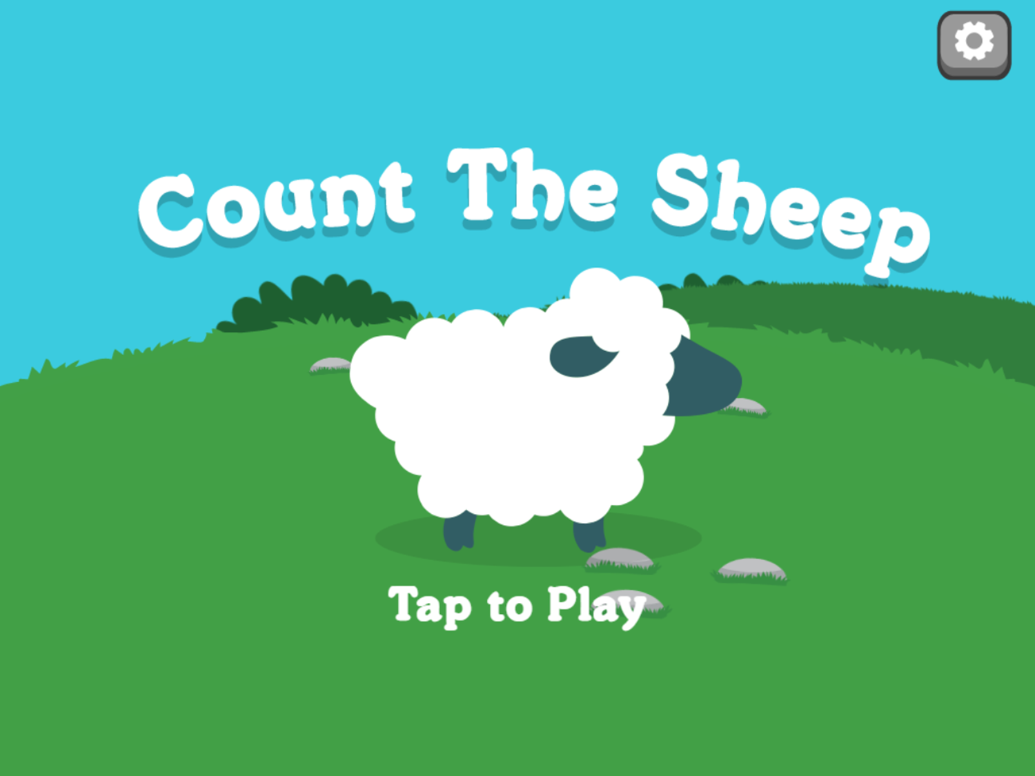 Count the Sheep Game Welcome Screen Screenshot.