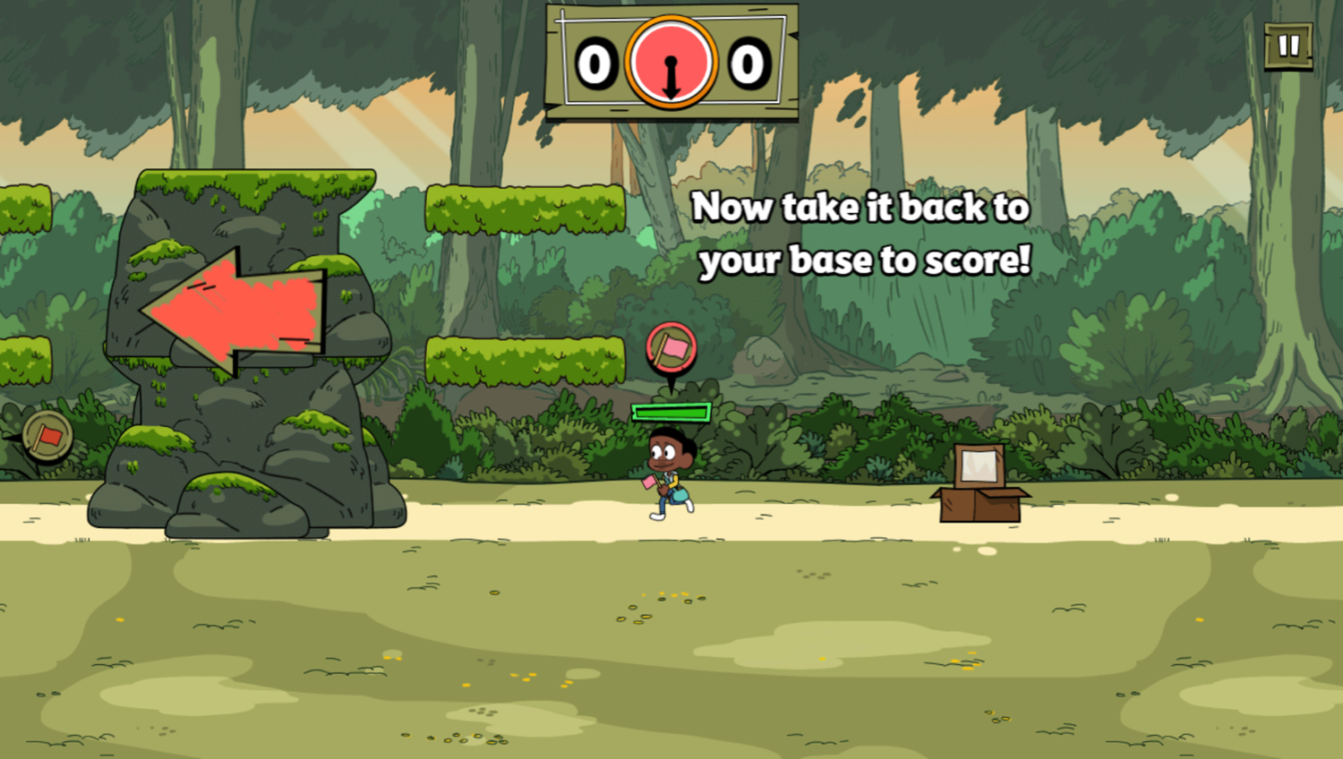 Craig of the Creek Capture the Flag Game Back To Base Screenshot.