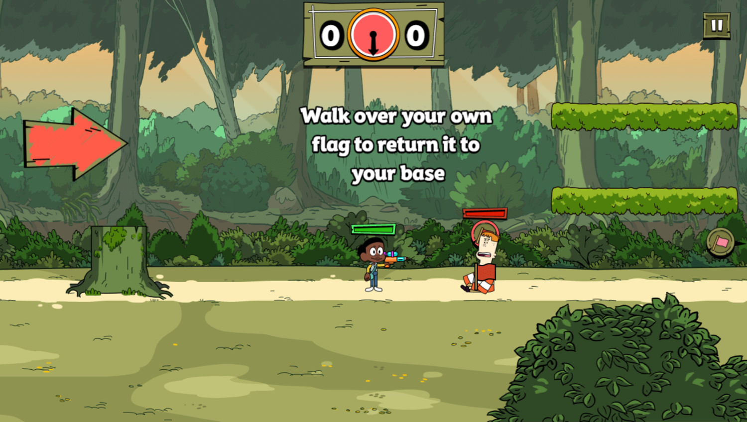 Craig of the Creek Capture the Flag Game Return Flag Screenshot.