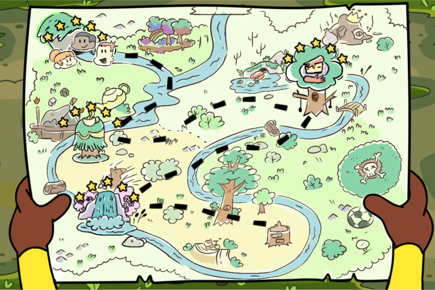Craig of the Creek Defend the Sewers Map Screenshot.